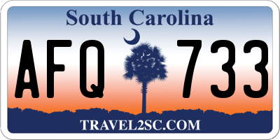 SC license plate AFQ733