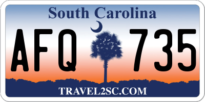 SC license plate AFQ735