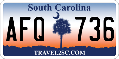 SC license plate AFQ736