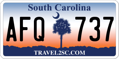 SC license plate AFQ737