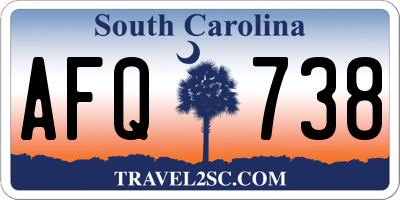 SC license plate AFQ738