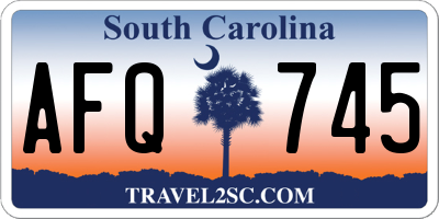 SC license plate AFQ745
