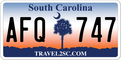 SC license plate AFQ747
