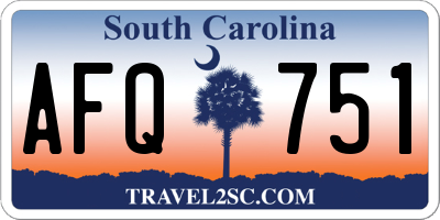 SC license plate AFQ751