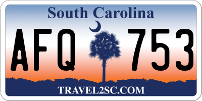 SC license plate AFQ753