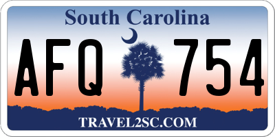 SC license plate AFQ754