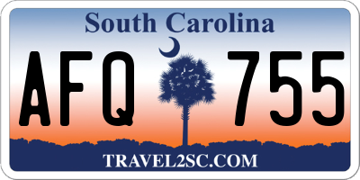 SC license plate AFQ755