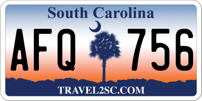 SC license plate AFQ756