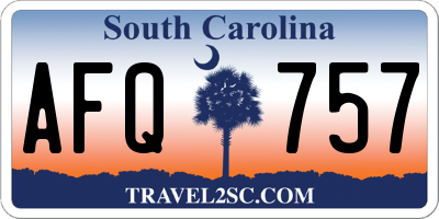 SC license plate AFQ757