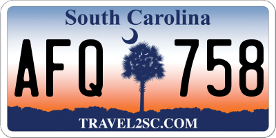SC license plate AFQ758