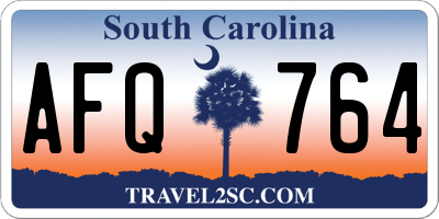 SC license plate AFQ764