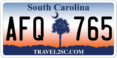 SC license plate AFQ765