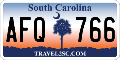 SC license plate AFQ766