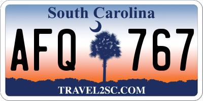 SC license plate AFQ767