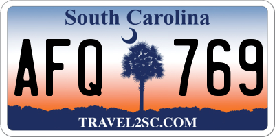 SC license plate AFQ769