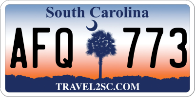 SC license plate AFQ773