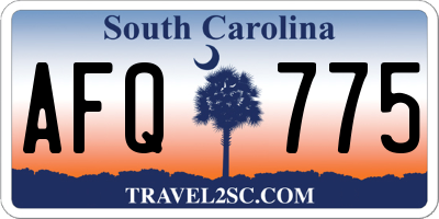 SC license plate AFQ775