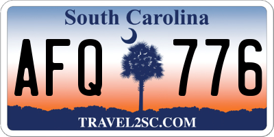 SC license plate AFQ776