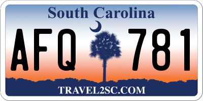 SC license plate AFQ781