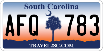 SC license plate AFQ783