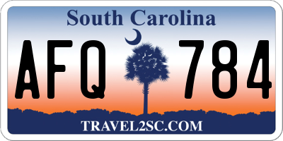 SC license plate AFQ784