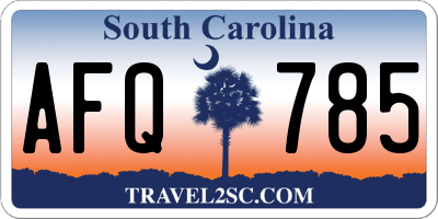 SC license plate AFQ785