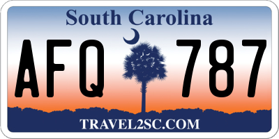 SC license plate AFQ787