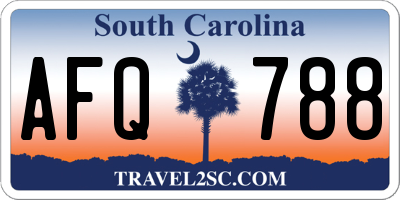 SC license plate AFQ788