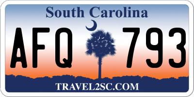 SC license plate AFQ793