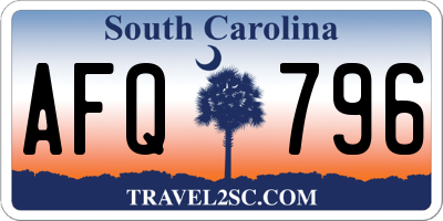 SC license plate AFQ796