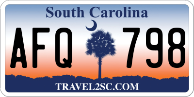 SC license plate AFQ798