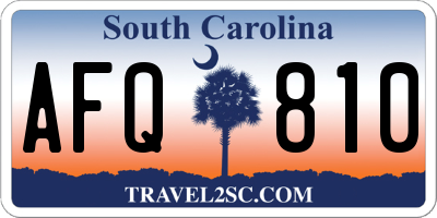 SC license plate AFQ810
