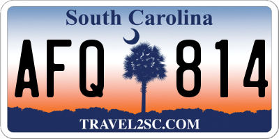 SC license plate AFQ814