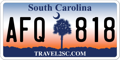 SC license plate AFQ818