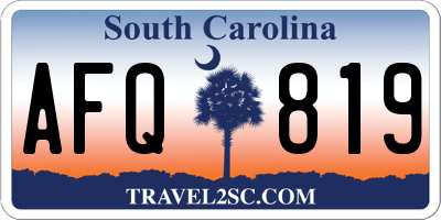 SC license plate AFQ819