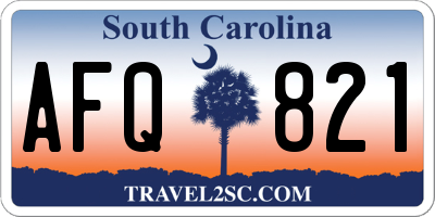 SC license plate AFQ821