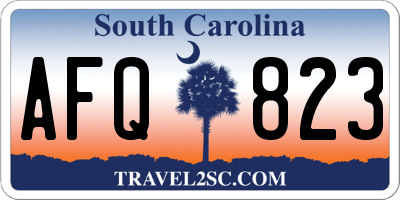 SC license plate AFQ823