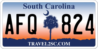 SC license plate AFQ824