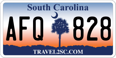 SC license plate AFQ828