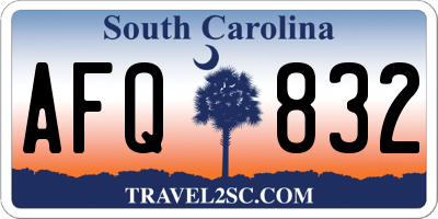 SC license plate AFQ832