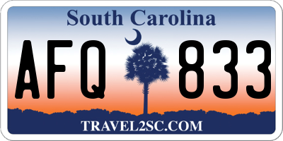 SC license plate AFQ833