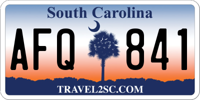 SC license plate AFQ841