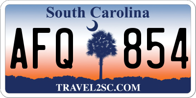 SC license plate AFQ854