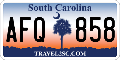 SC license plate AFQ858
