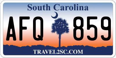 SC license plate AFQ859