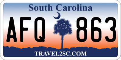 SC license plate AFQ863