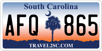 SC license plate AFQ865