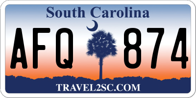 SC license plate AFQ874