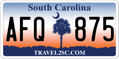 SC license plate AFQ875