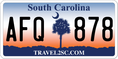 SC license plate AFQ878
